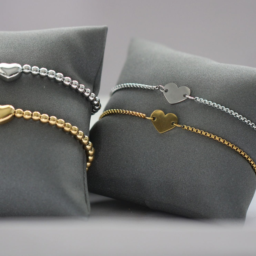 Heart Slider Bracelet, Gold