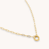 Charm Builder™ Paperclip Charm Glider Necklace, Gold