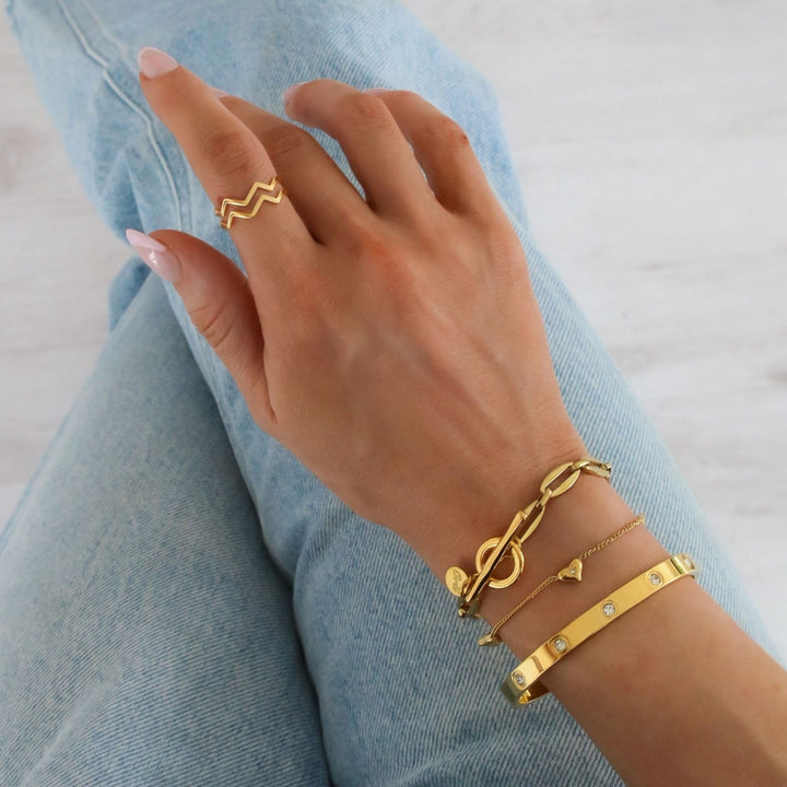 Zigzag Ring, Gold
