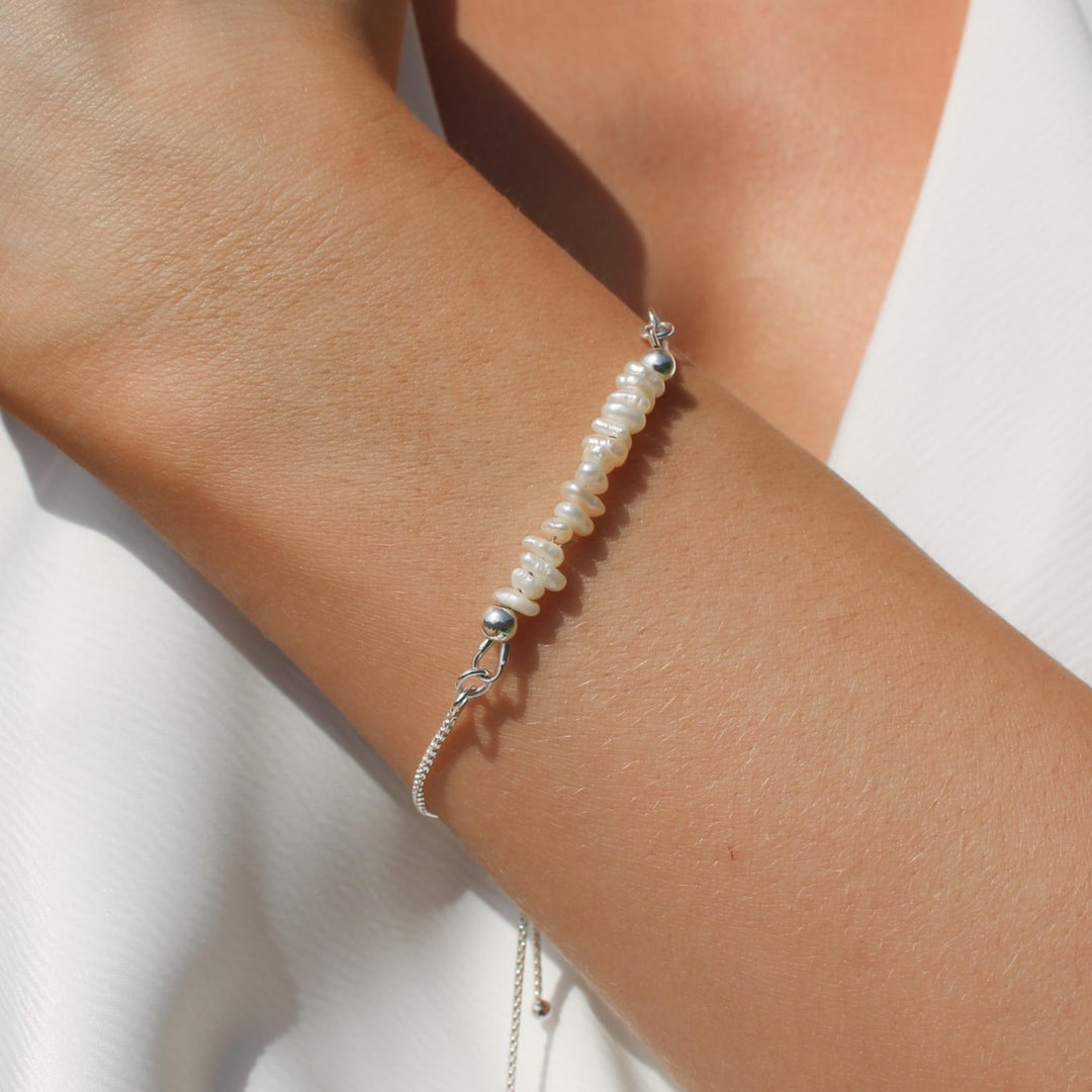 Sterling Silver Lauren Pearl Adjustable Bracelet