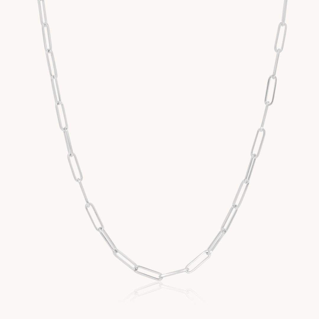 Sterling Silver Classic Paperclip Chain Necklace