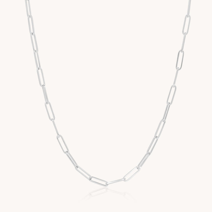 Sterling Silver Classic Paperclip Chain Necklace