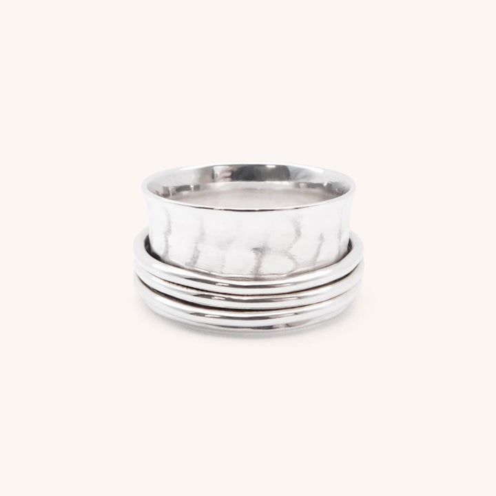 Sterling Silver Spinner Ring with Silver Bands