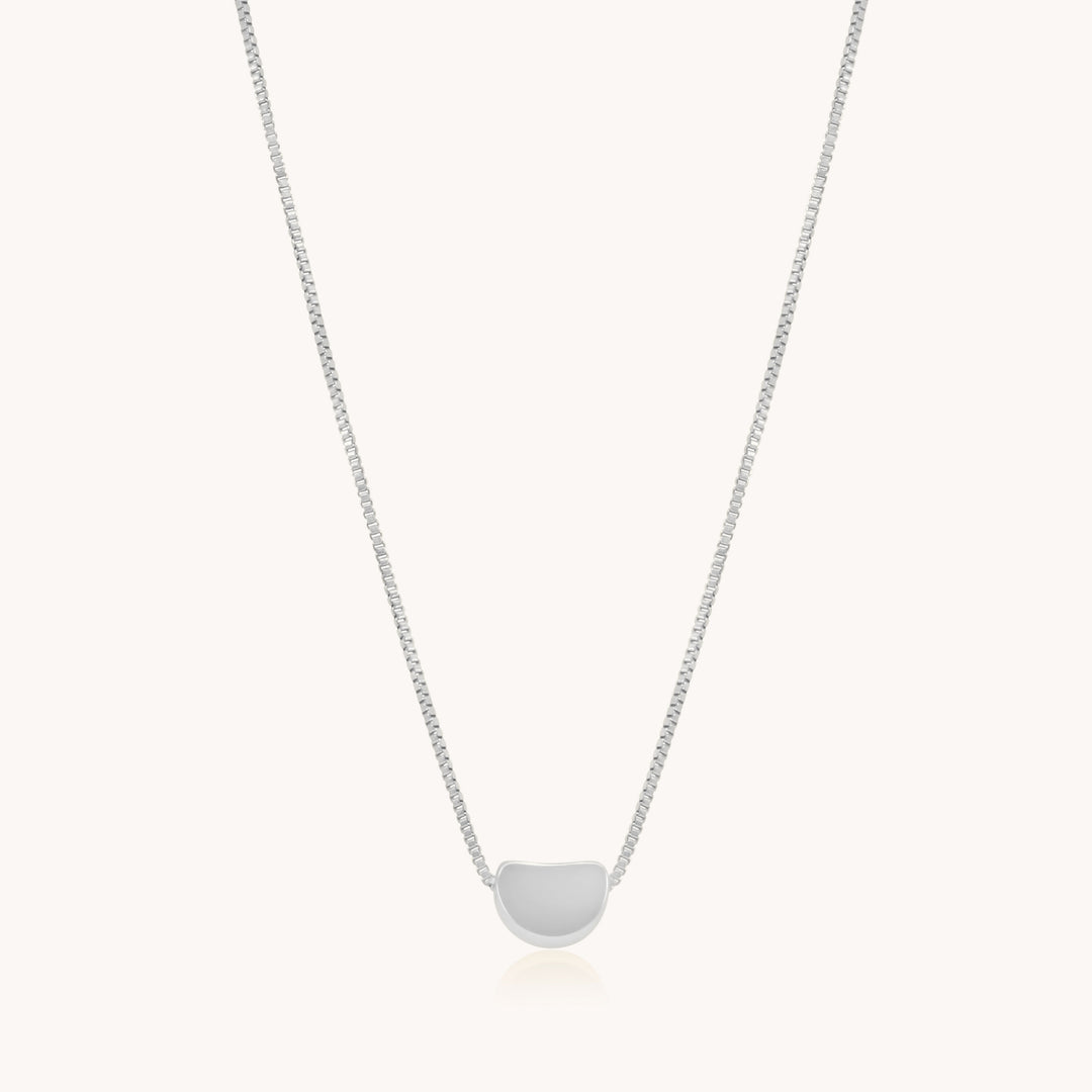 Amara Pebble Necklace, Silver