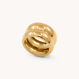 Brooklyn Double Band Ring, Gold
