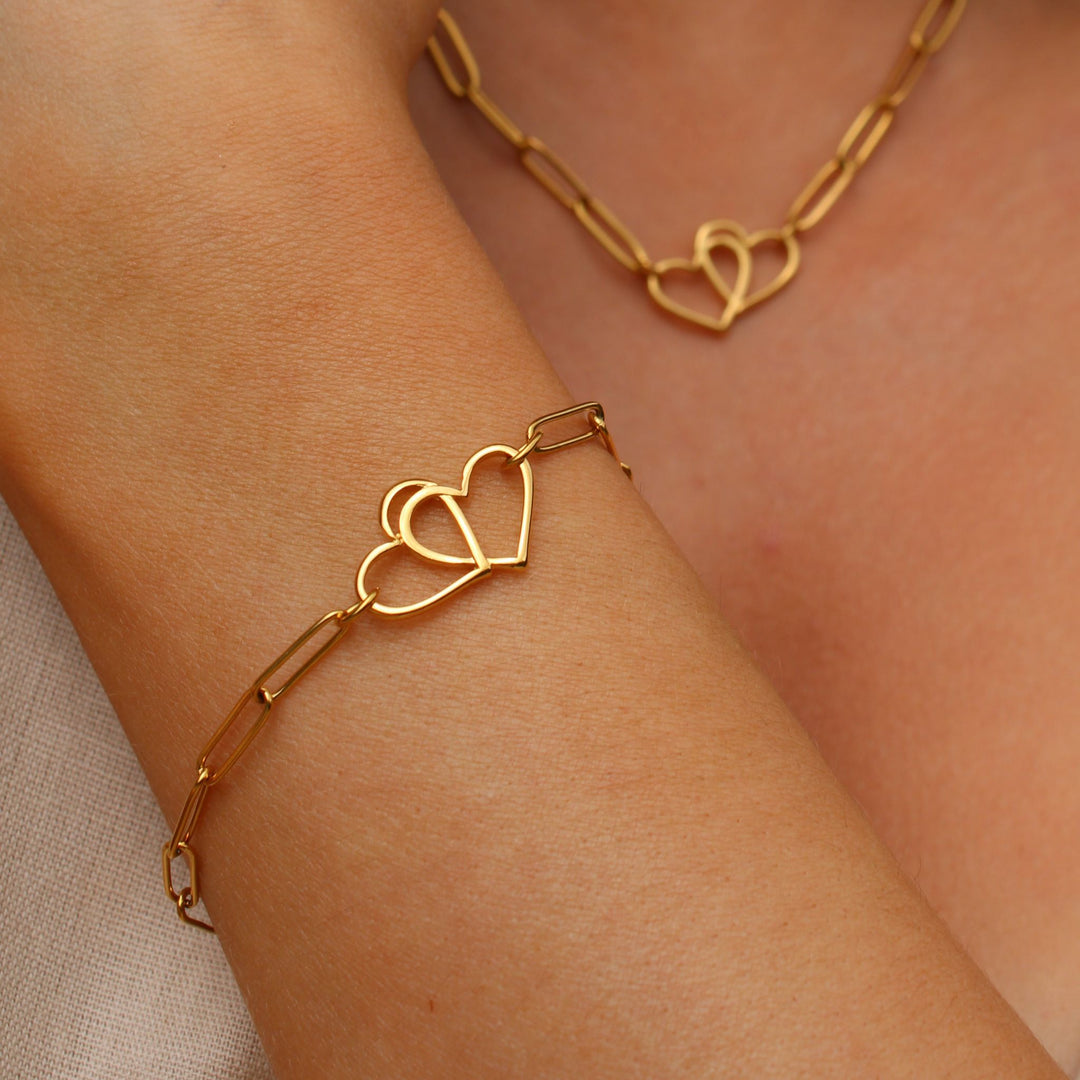 Eternal Heart Paperclip Bracelet