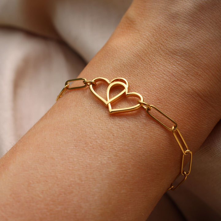 Eternal Heart Paperclip Bracelet