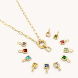 Charm Builder™ Paperclip Charm Glider Necklace, Gold