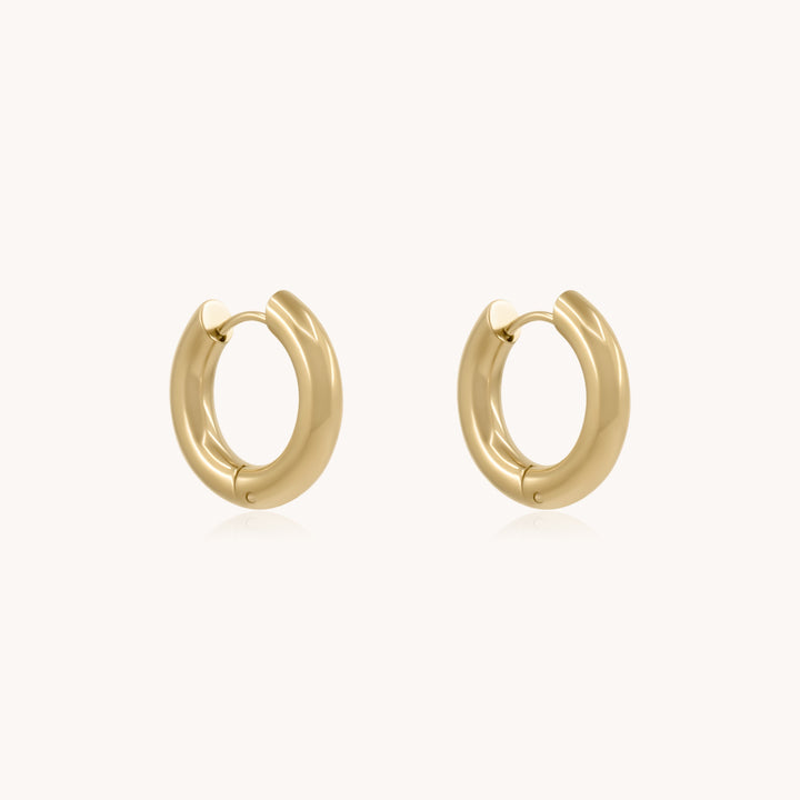 Chunky Hoop Earrings, Gold