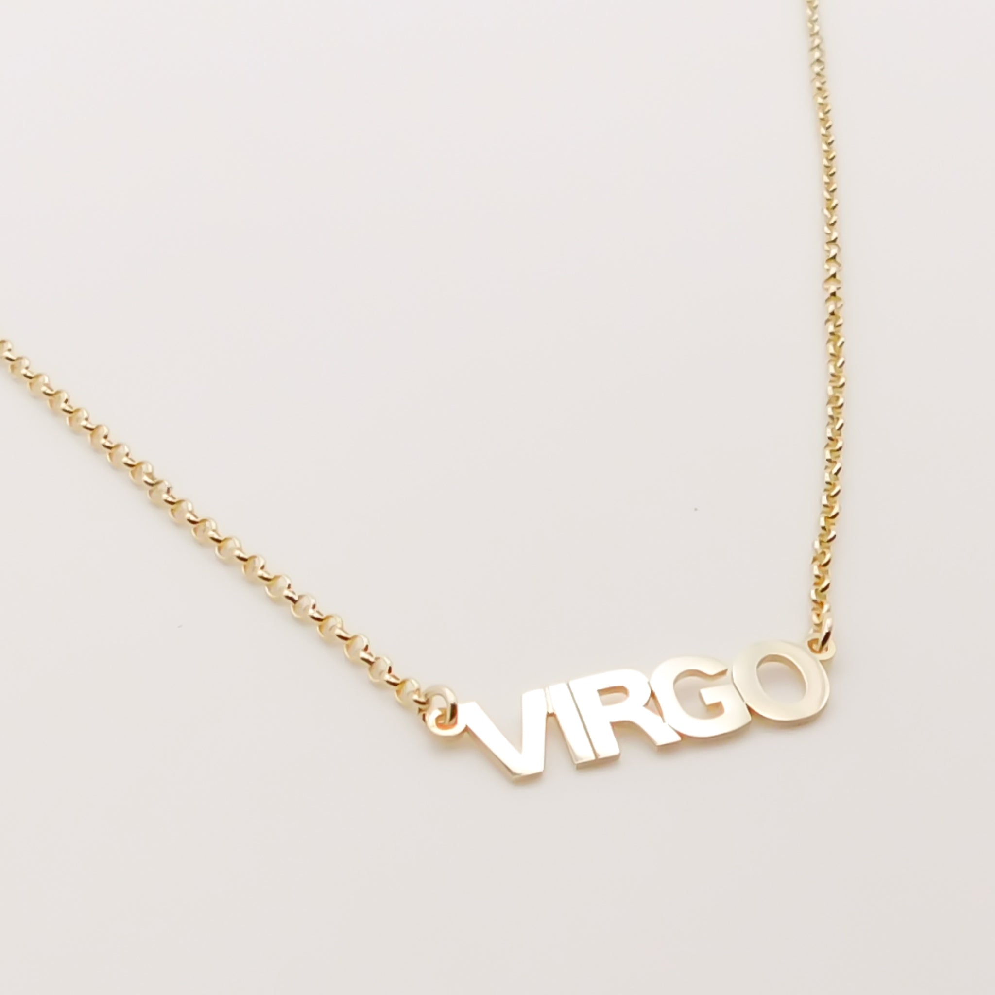 Real gold virgo on sale necklace