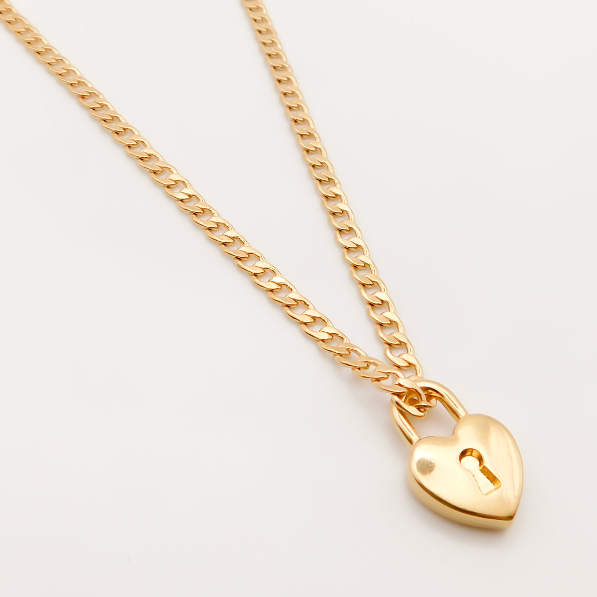 Chain-Link Heart Lock Necklace | Clutch Bags New York