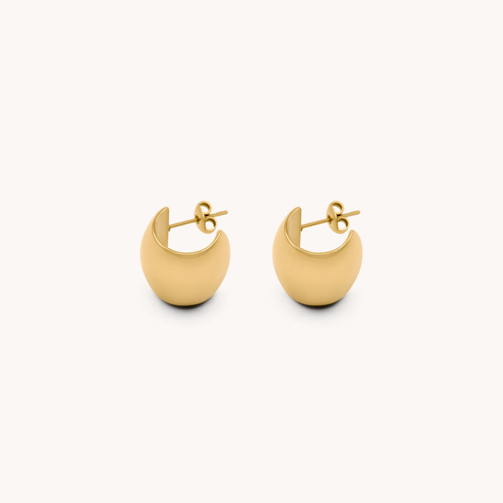 Dome Earrings, Gold