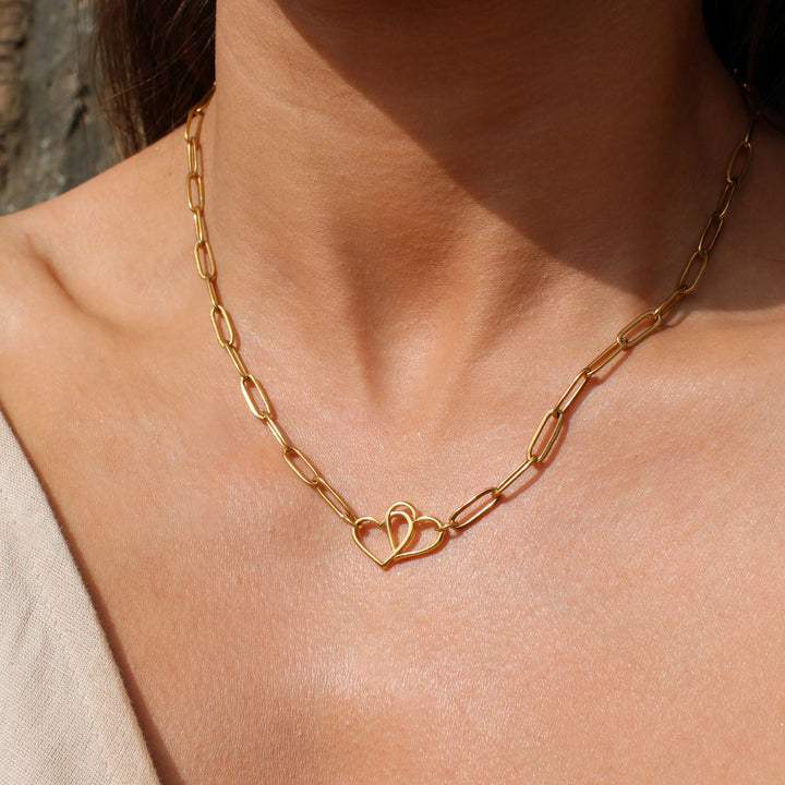 Eternal Heart Paperclip Necklace