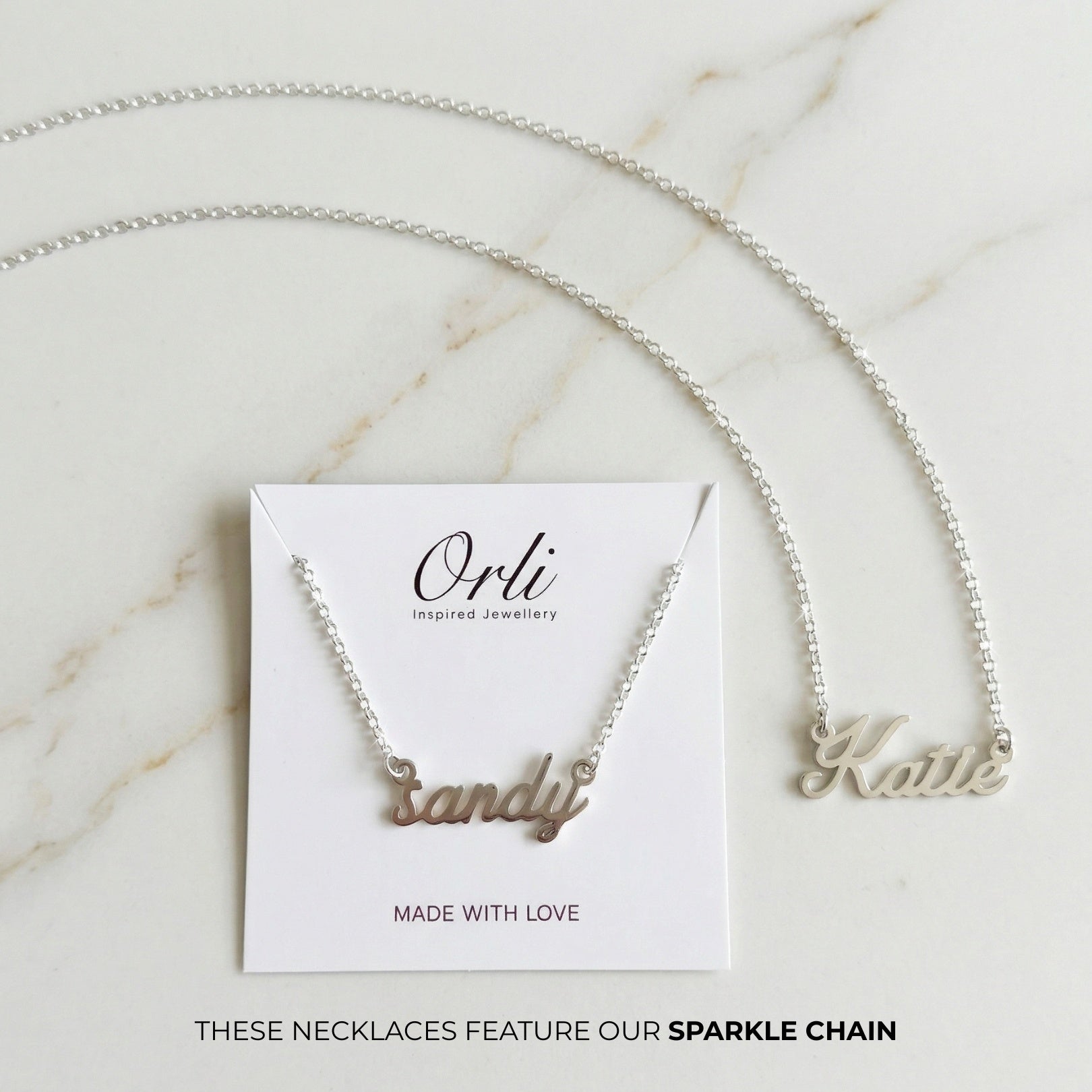 Sterling Silver Signature Name Necklace