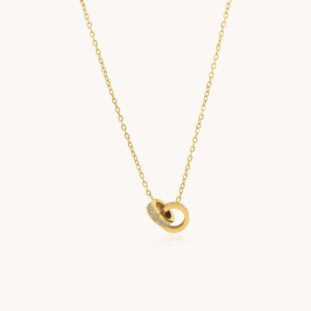 Forever Linked Crystal Necklace, Gold