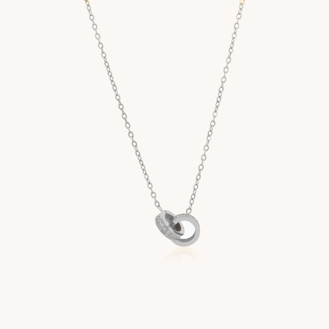 Forever Linked Crystal Necklace, Silver