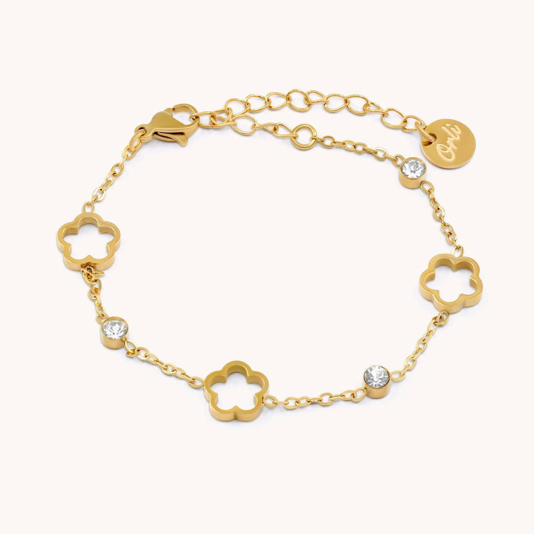 Golden Clover Charm Bracelet