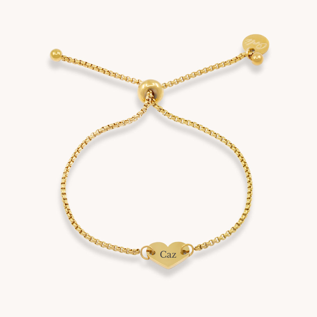 Heart Slider Bracelet, Gold