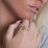 Personalised Puffed Heart Beads Ring