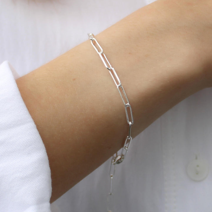 Sterling Silver Classic Paperclip Chain Bracelet