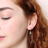 Birthstone Huggie Hoops, Silver