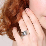 Sterling Silver Spinner Ring with Silver Hearts