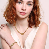 Infinity Chunky Necklace, Gold
