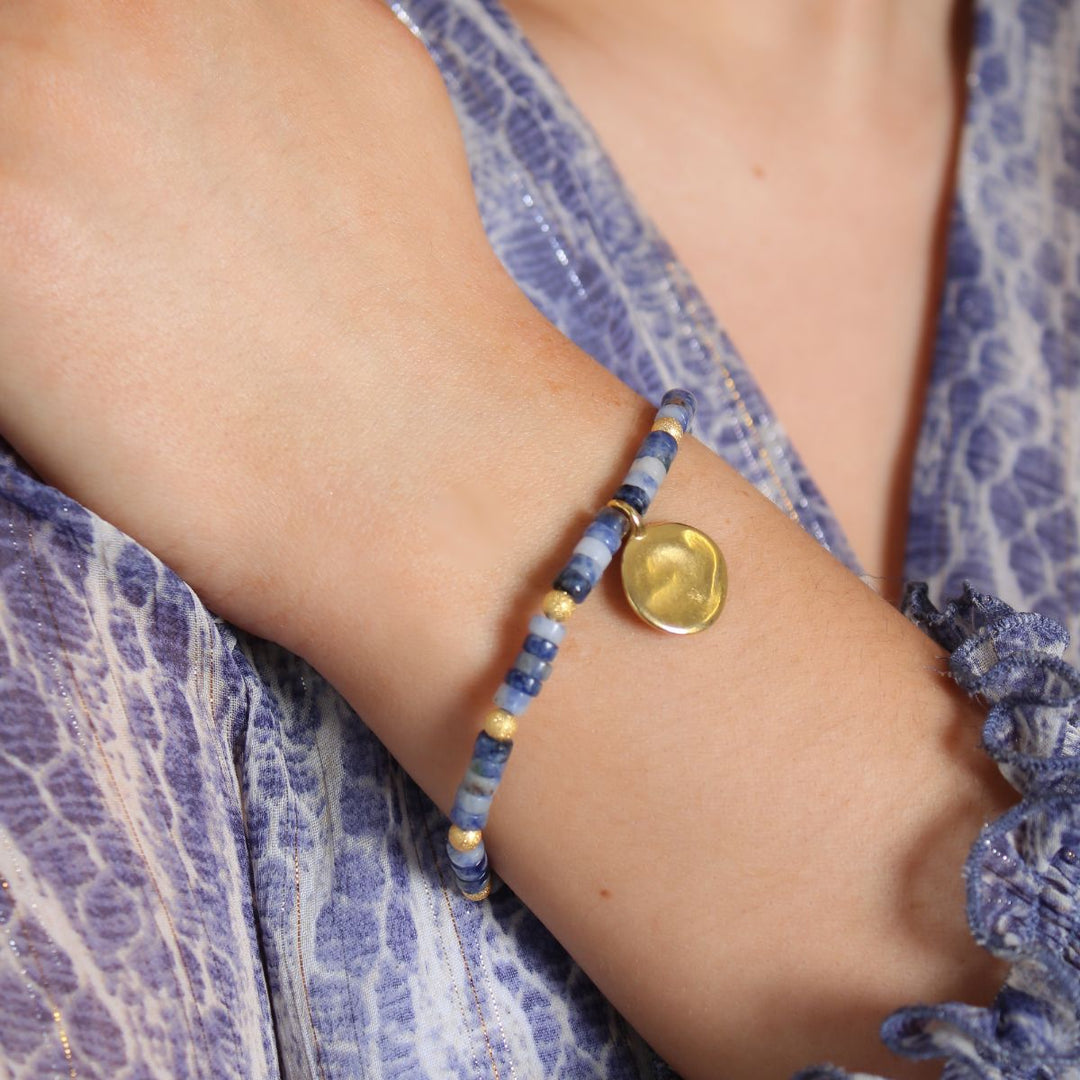 Maui Disc Bracelet, Dark Blue