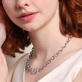 Infinity Chunky Necklace, Silver