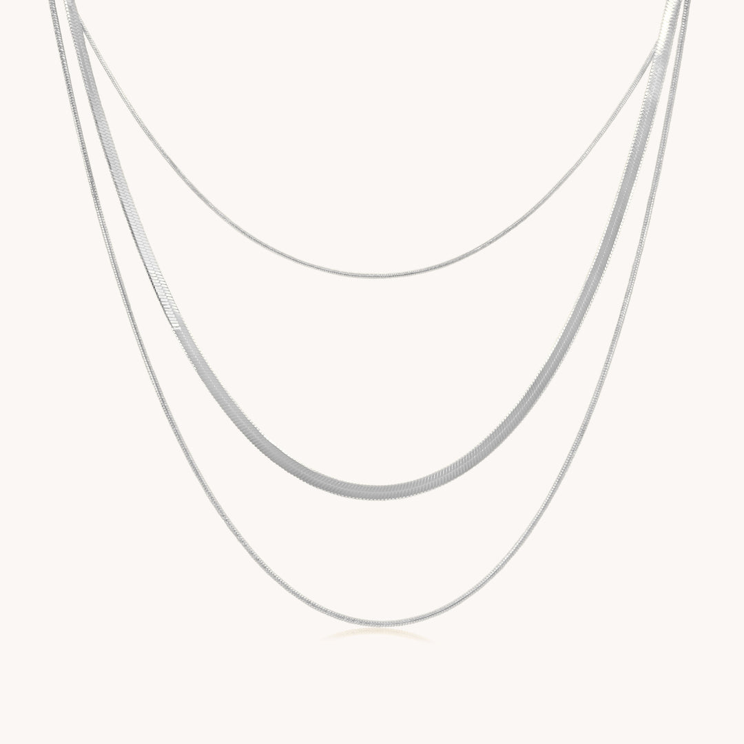 Layered Essential Necklace, Silver