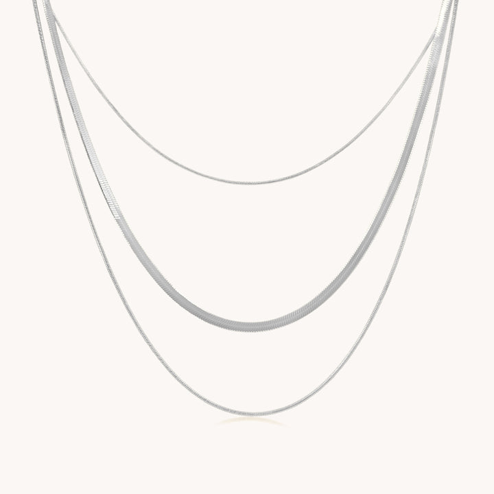 Layered Essential Necklace, Silver