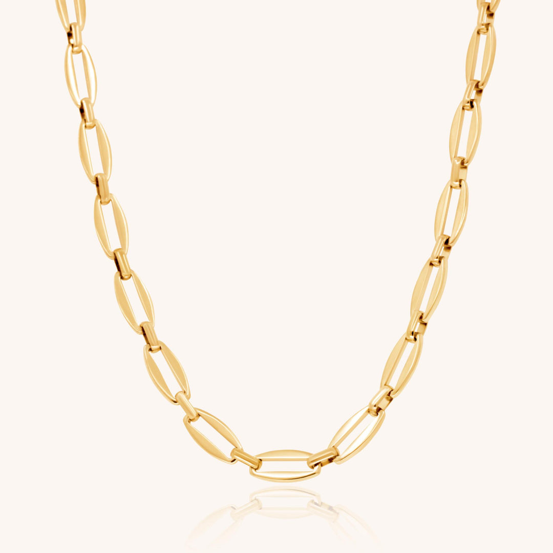 Long Link Chain Necklace, Gold