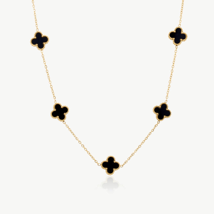 Black Clover Necklace, Gold