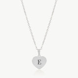 Classic Engravable Heart Necklace, Silver