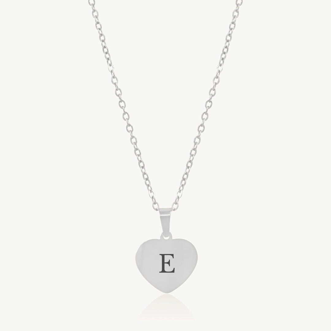 Classic Engravable Heart Necklace, Silver