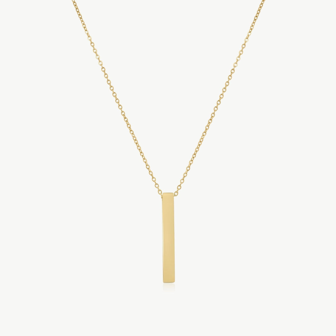 Engravable Bar Necklace, Gold