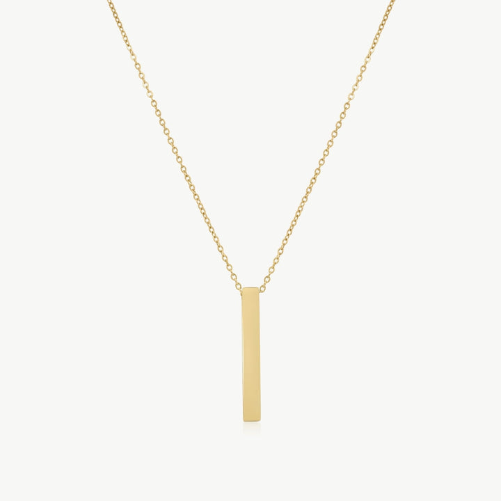 Engravable Bar Necklace, Gold