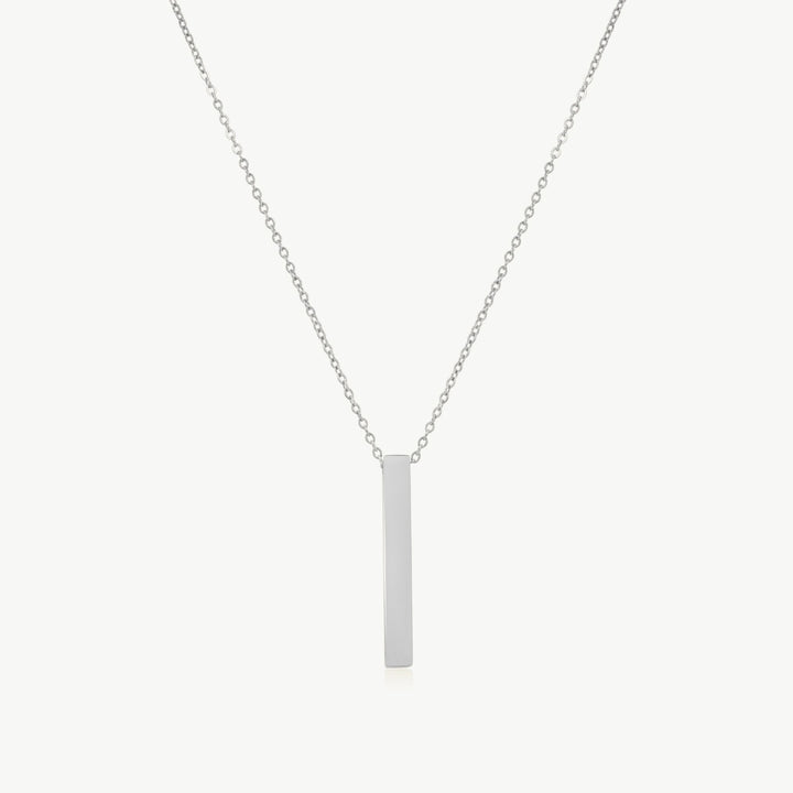 Engravable Bar Necklace, Silver