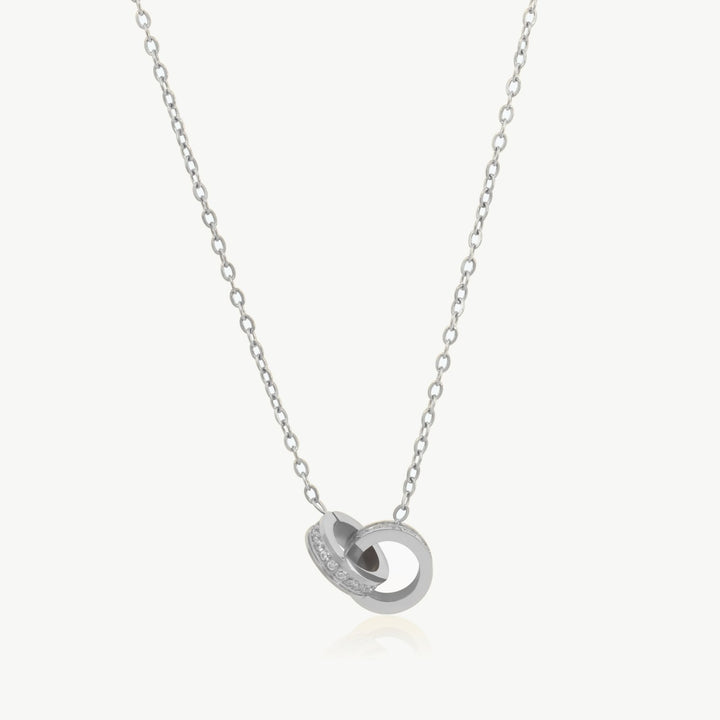 Forever Linked Crystal Necklace, Silver