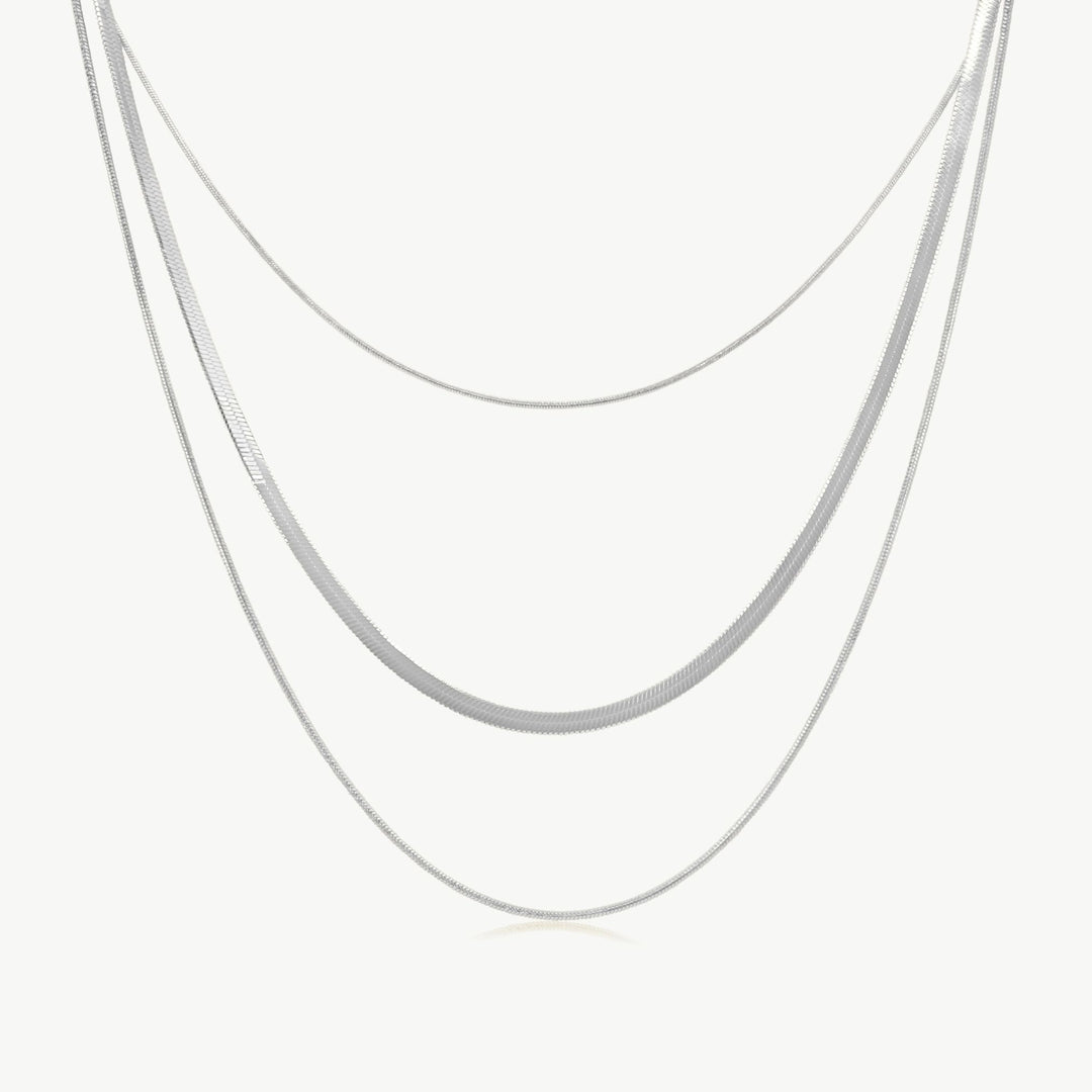 Layered Essential Necklace, Silver