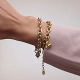 Chunky Oval Chain Bracelet, Gold
