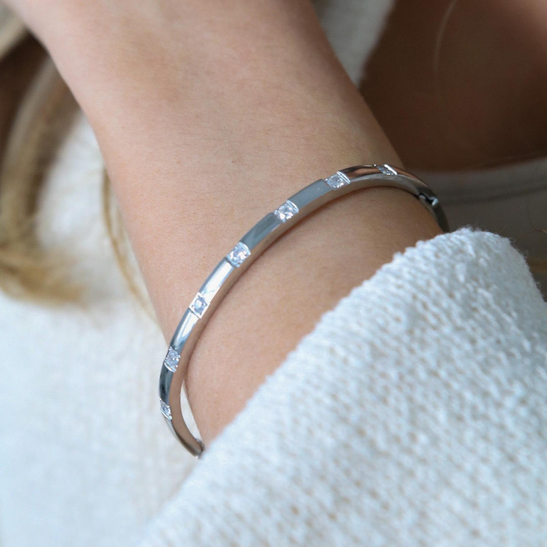 Kirstie Square Crystal Bangle