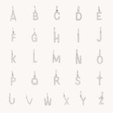 Sterling Silver Mini Crystal Initial Necklace