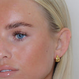 Small Chunky Half Hoops, Gold