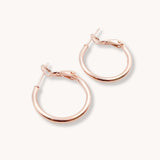 Small Hinged Hoops, Rose Gold