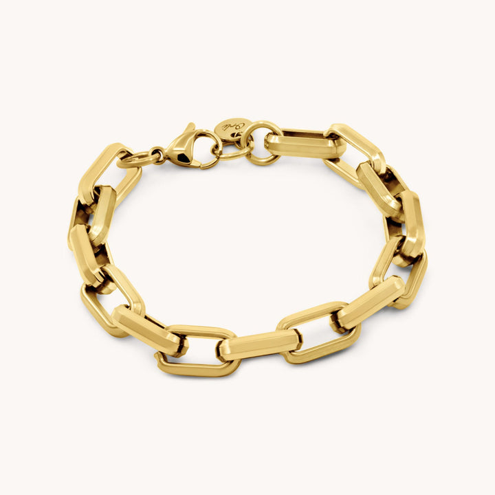 Square Link Bracelet, Gold