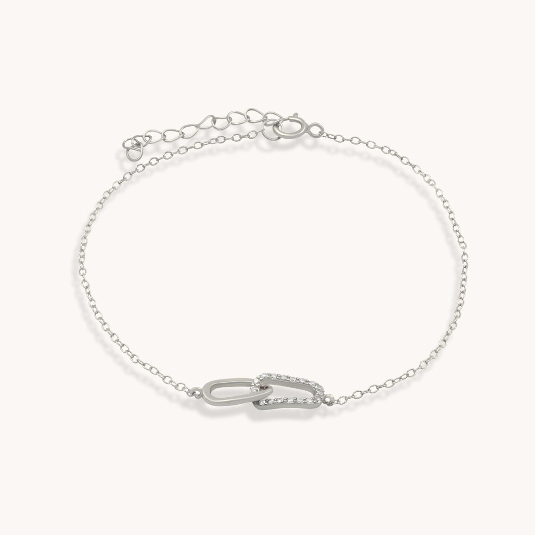 Sterling Silver Eternal Lock Dainty Bracelet