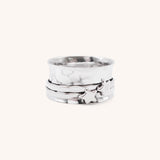 Sterling Silver Spinner Ring with Silver Stars