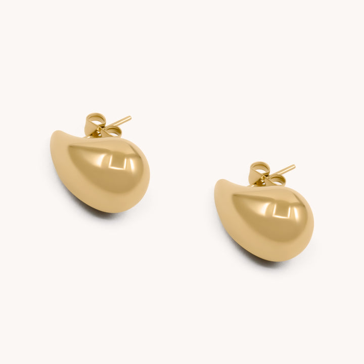 Teardrop Studs, Gold