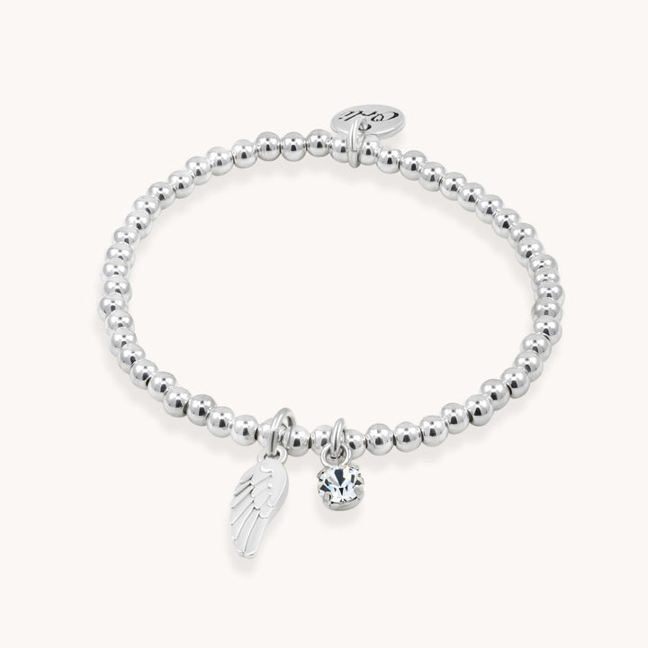 Angel Wing & Birthstone Beads Bracelet